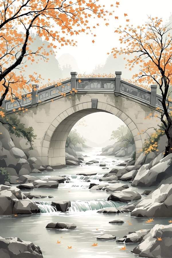 桥下流水海报